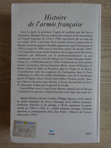 HISTOIRE DE L'ARMÉE FRANCAISE DE 1914 A NOS JOURS, HISTORIE FRANCOUZSKÉ ARMÁDY, MASSON, **an