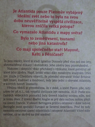 ATLANTIDA, PŘEDPOTOPNÍ SVĚT, IGNATIUS DONNELLY, **an