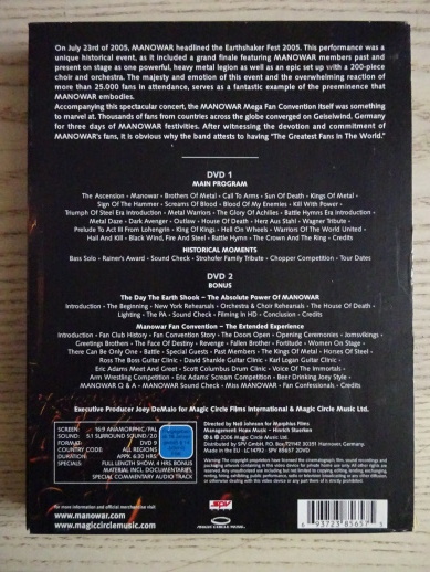 MANOWAR, DVD HUDBA