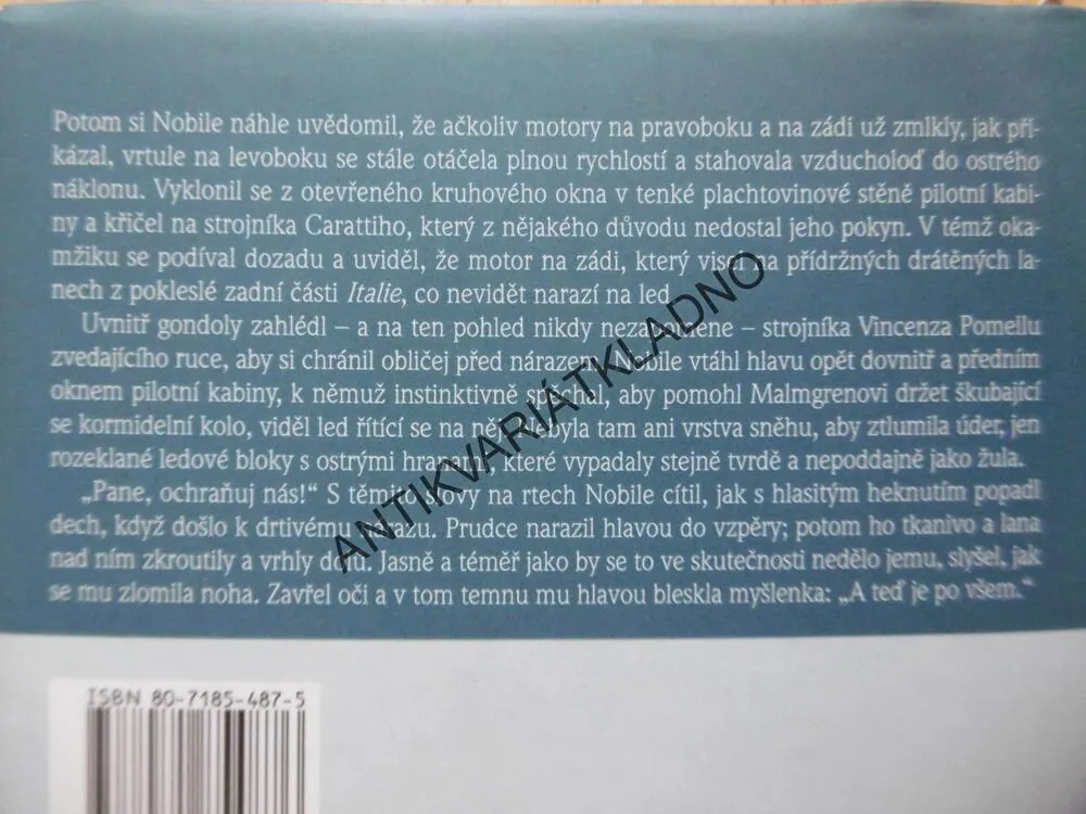 ZTROSKOTÁNÍ NA PÓLU, TRAGÉDIE VZDUCHOLODI ITÁLIA, WILBUR CROSS, **an