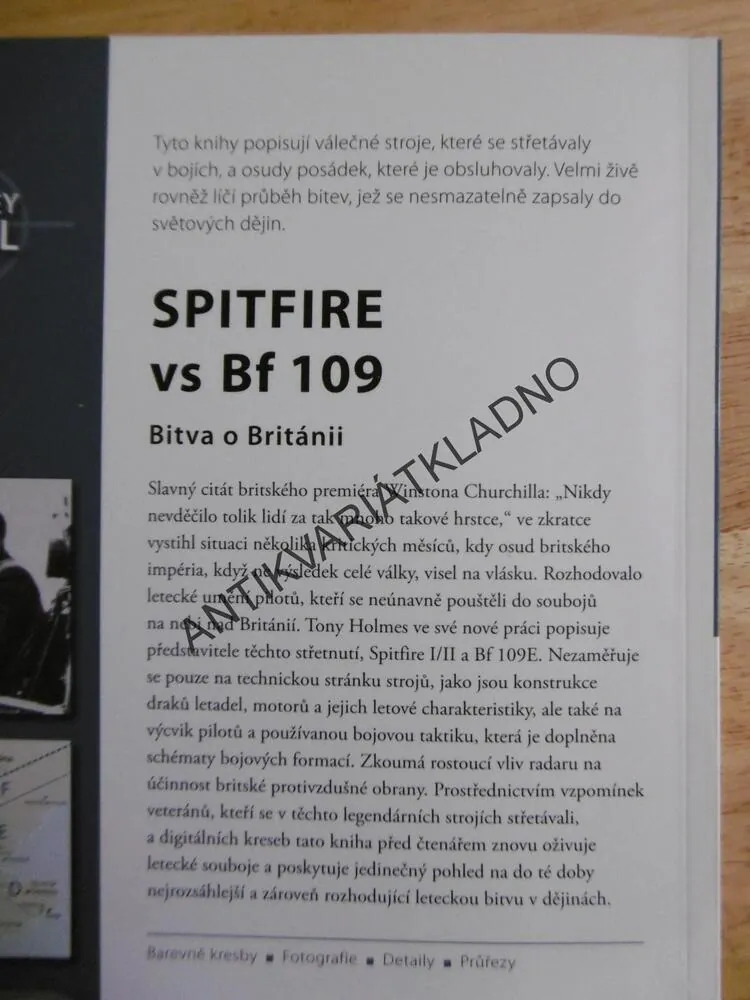 SPITFIRE VS BF 109, BITVA O BRITÁNII, TONY HOLMES