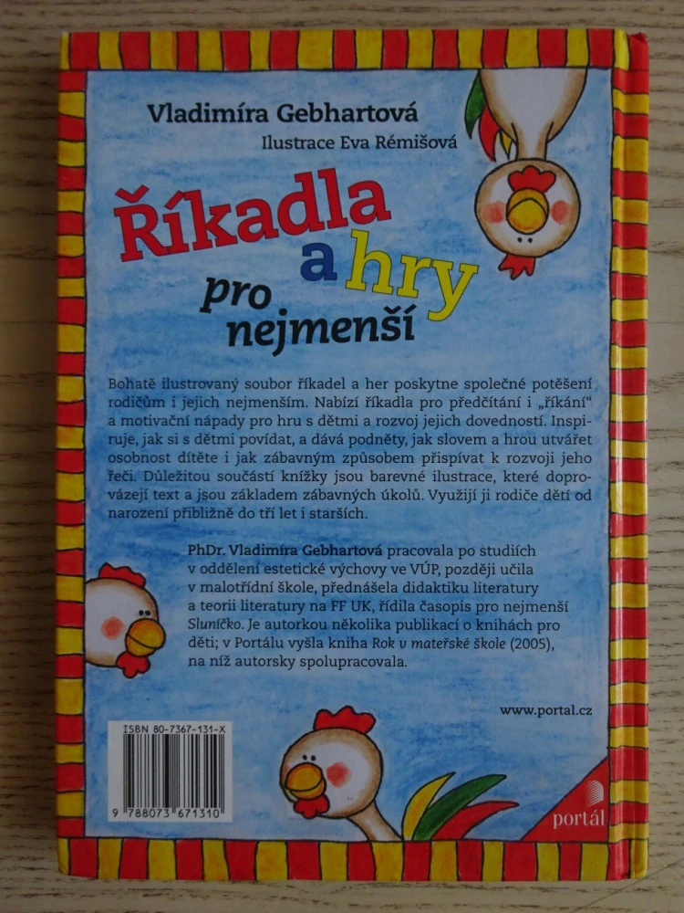 ŘÍKADLA A HRY PRO NEJMENŠÍ, VLADIMÍRA GEBHARTOVÁ, **an