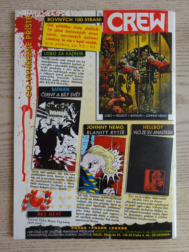 KOMIKS CREW, 6/97, SLÁINE, HELLBOY, BURTON A CYB, JOHNNY NEMO