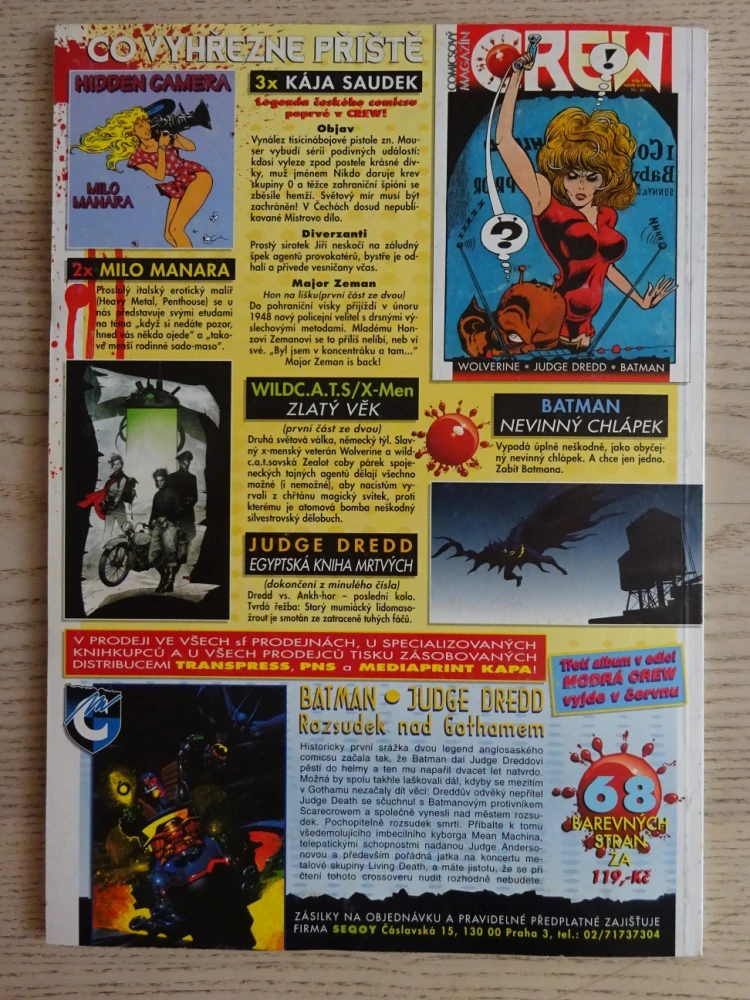 KOMIKS CREW, 8/98, JUDGE DREDD, SIN CITY, PERVERS PÉPÉRE