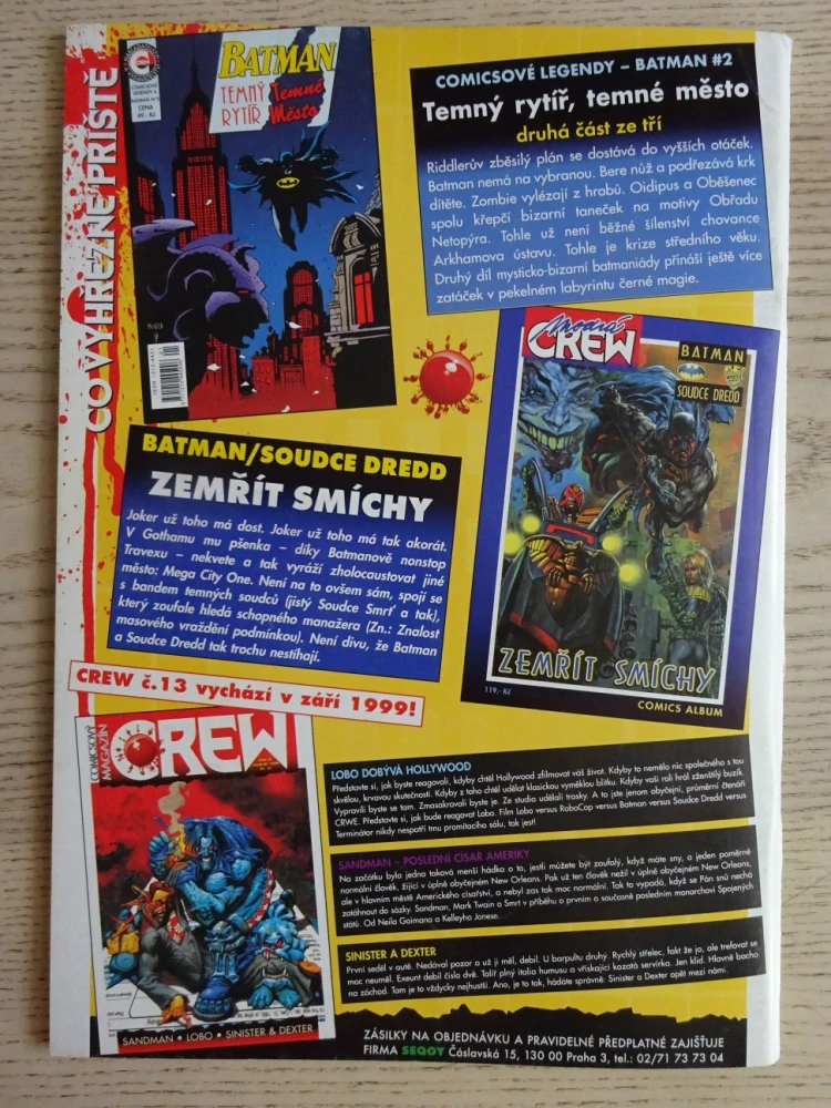 KOMIKS CREW, 12/99, HITMAN, PREDÁTOR, SOUDCE DREDD