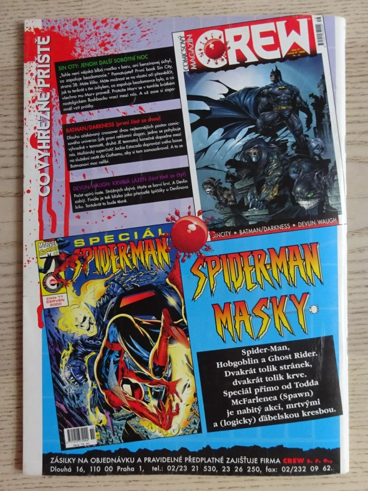 KOMIKS CREW, 16/2000, SINISTER A DEXTER, HELLBOY, DEVLIN WAUGH