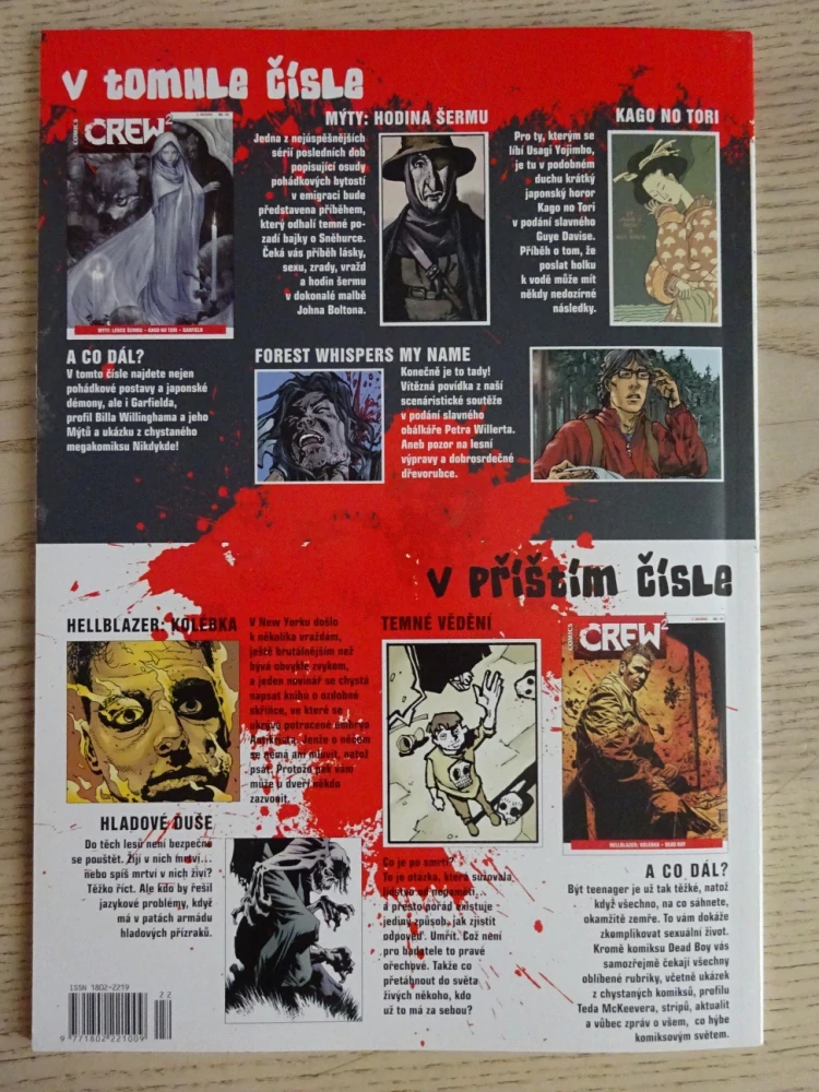 KOMIKS CREW 2, 22/2008, MÝTY: HODINA ŠERMU, KAGO NO TORI, GARFIELD