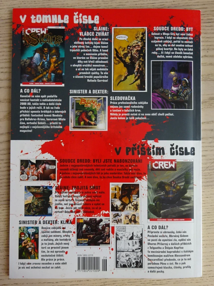 KOMIKS CREW 2, 26/2009, SLÁINE, SOUDCE DREDD, SINISTER A DEXTER
