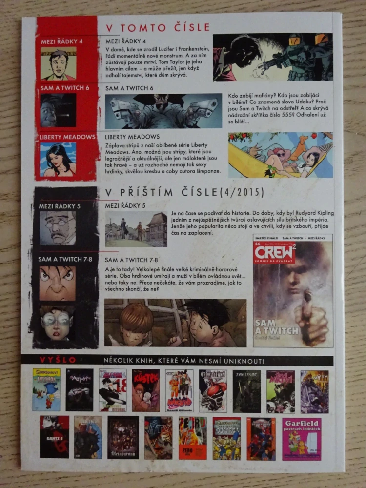 KOMIKS CREW 2, 45/2015, MEZI ŘÁDKY, SAM A TWITCH, LIBERTY MEADOWS
