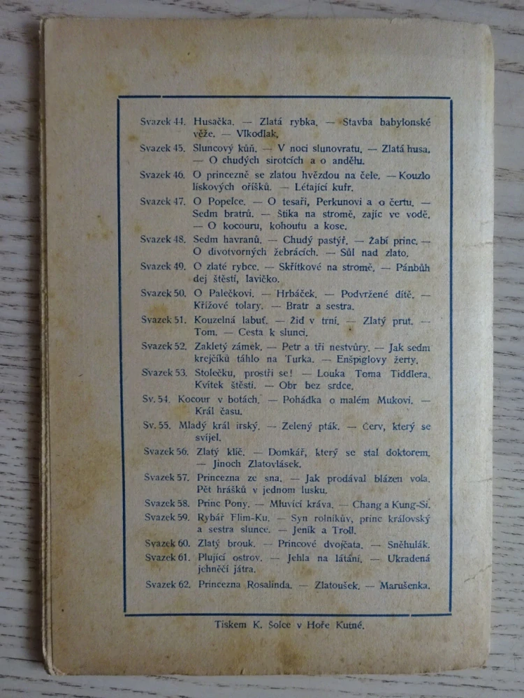 OSEL KAPELNÍKEM A JINÉ, POHÁDKY Z CELÉHO SVĚTA SV. 65 (MNOHÉ FANTASY)