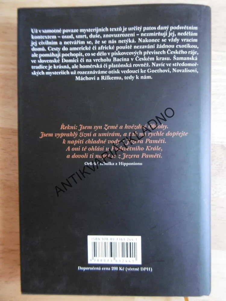 ORFEUS, KNIHA PODZEMNÍCH ŘEK, VÁCLAV CÍLEK
