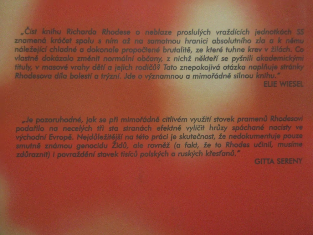 PÁNI NAD SMRTÍ, SS SKUPINY ZVLÁŠTNÍHO NASAZENÍ A POČÁTEK HOLOCAUSTU, RICHARD RHODES, **an