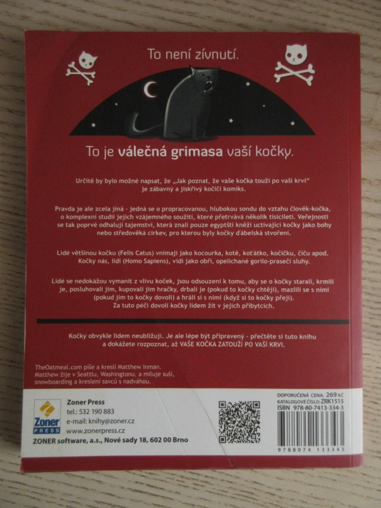 JAK POZNAT, ŽE VAŠE KOČKA TOUŽÍ PO VAŠÍ KRVI, MATTHEW INMAN, **an