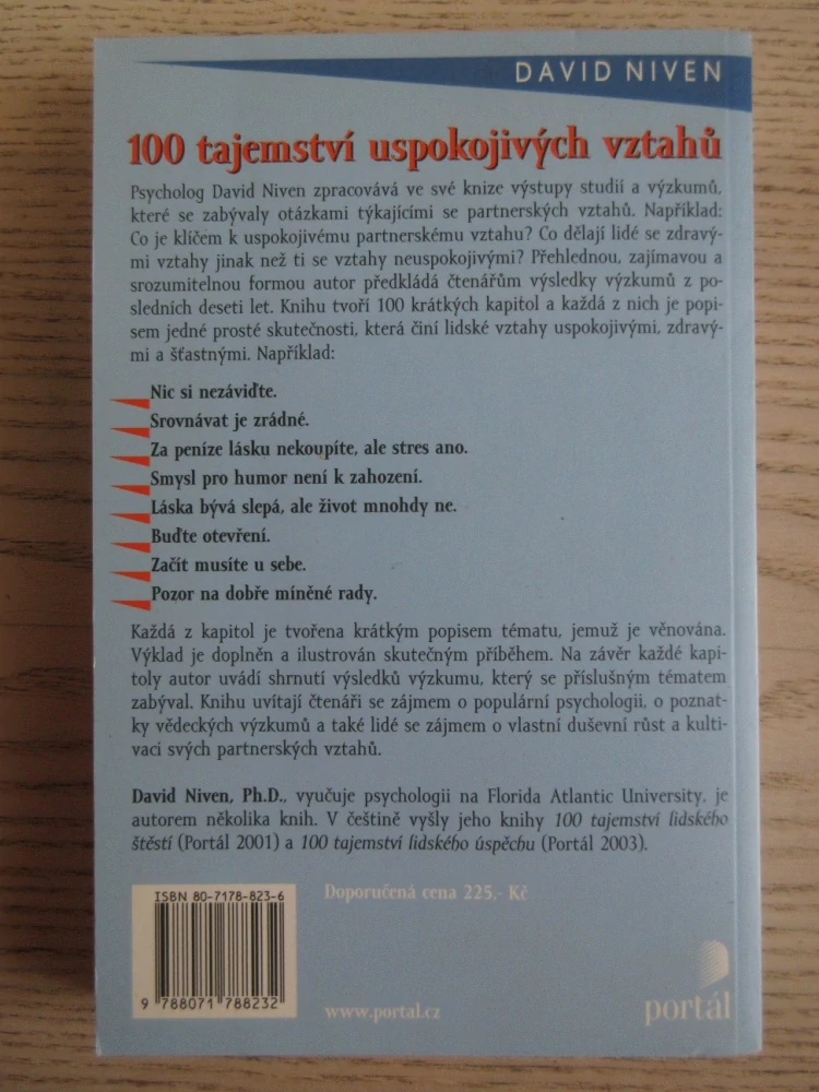 100 TAJEMSTVÍ USPOKOJIVÝCH VZTAHŮ, DAVID NIVEN, **an