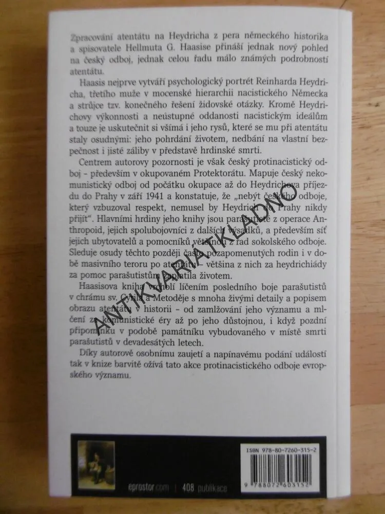 SMRT V PRAZE, ATENTÁT NA REINHARDA HEYDRICHA, HELLMUT G. HAASIS