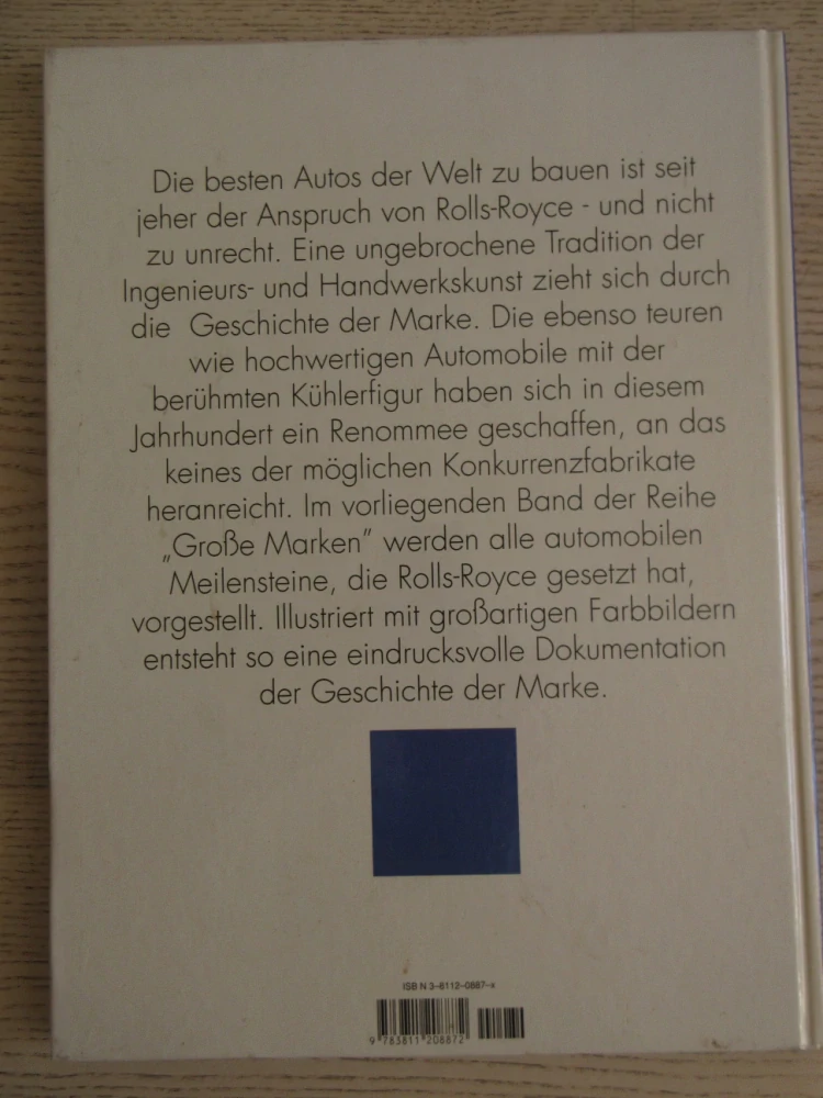 ROLLS-ROYCE, GROSSE MARKEN, JONATHAN WOOD, **an 