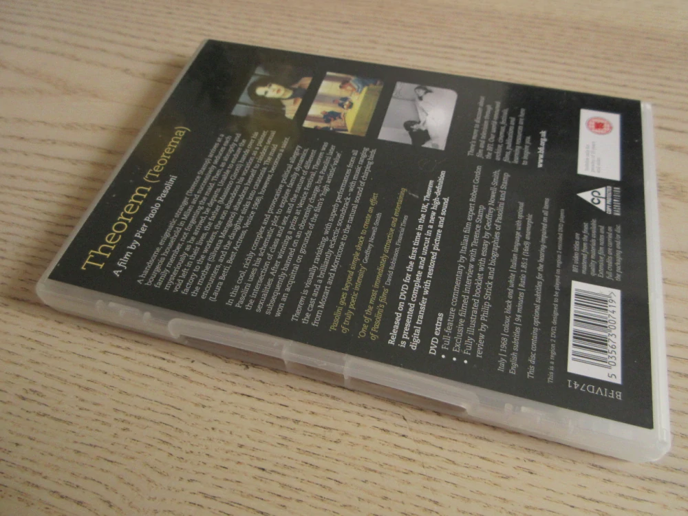 THEOREM, PASOLINI, GB OBAL, ČESKÁ VERZE, 2X DVD FILM, FILM BOOK
