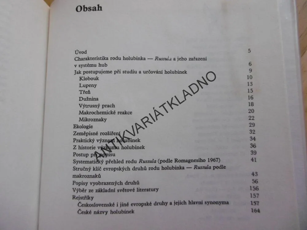 HOLUBINKY, HOUBY, MYKOLOGIE, SVRČEK, ERHART, **an