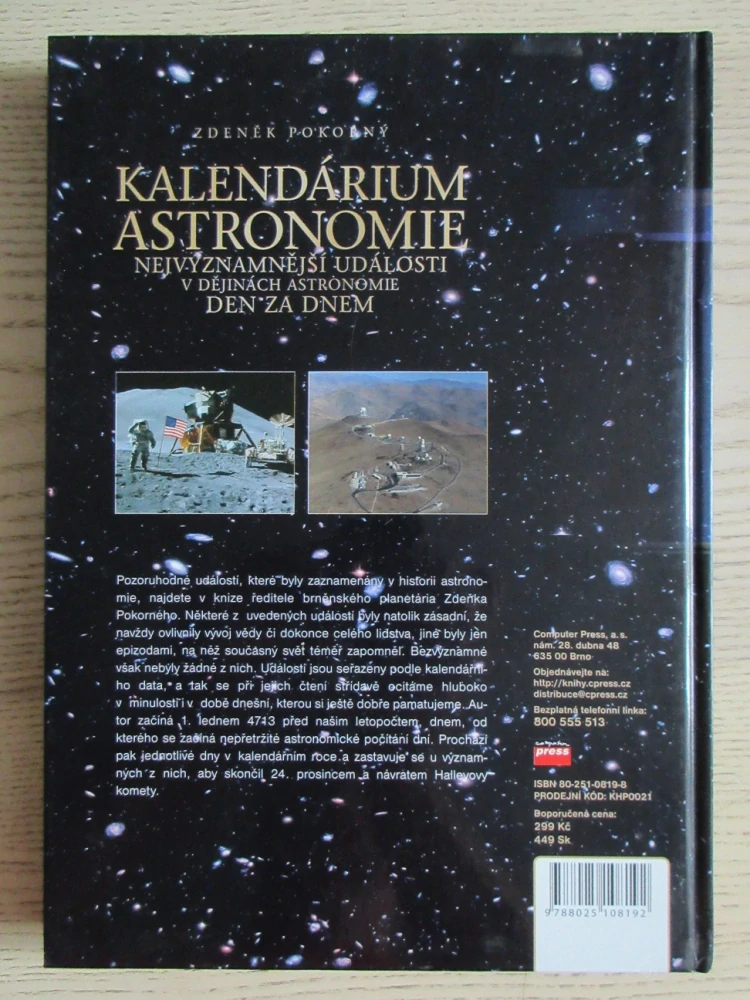 KALENDÁRIUM ASTRONOMIE, NEJVÝZNAMNĚJŠÍ UDÁLOSTI V DĚJINÁCH ASTRONOMIE DEN ZA DNEM, ZDENĚK POKORNÝ, **an 