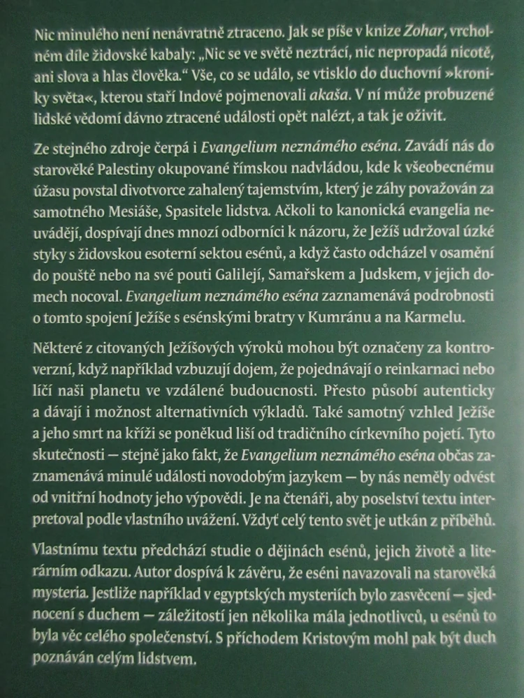 EVANGELIUM NEZNÁMÉHO ESÉNA, ZDENĚK KRUŠINA, **an