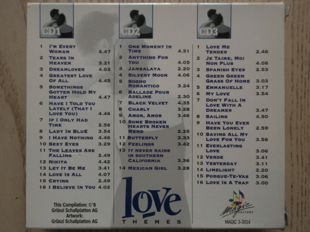 LOVE THEMES, 3X CD HUDBA