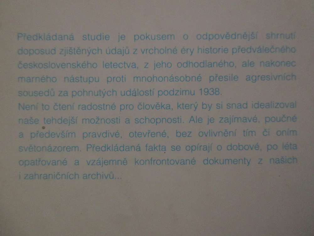 ČESKOSLOVENSKÉ LETECTVO V ROCE 1938, MILOSLAV JOHN, **an