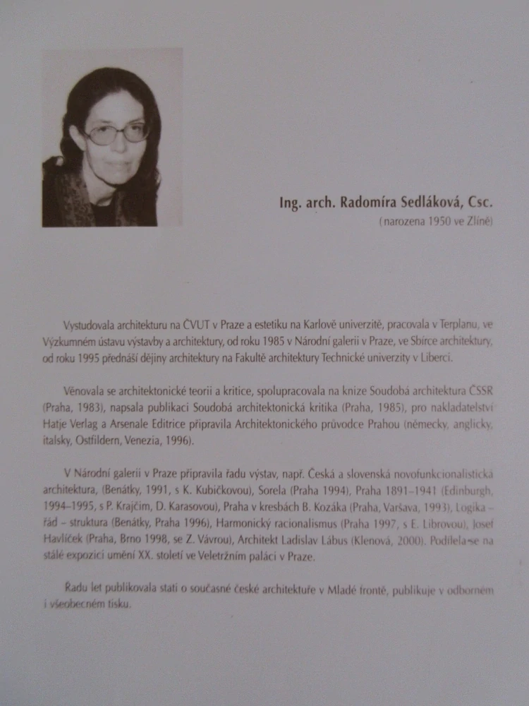 OBRÁZKY Z PRAŽSKÉ ARCHITEKTURY, RADOMÍRA SEDLÁKOVÁ, **an