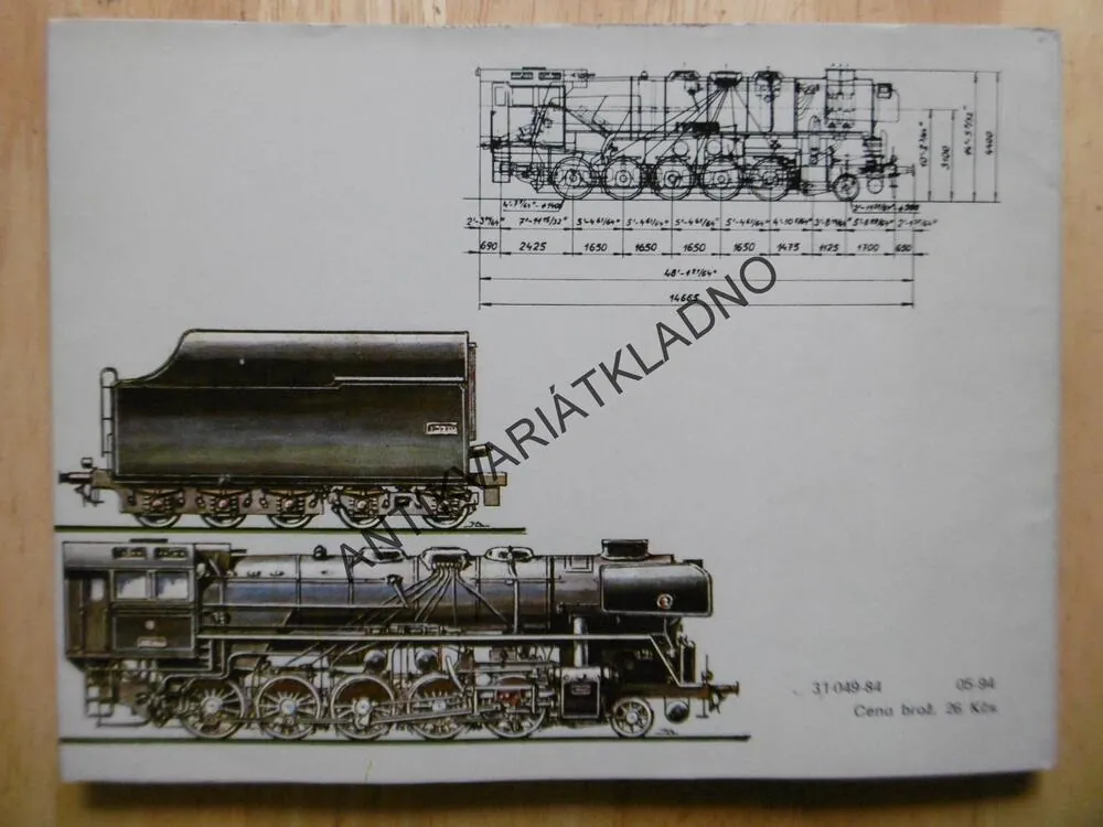 ATLAS LOKOMOTIV, NÁČRTKY PARNÍCH LOKOM. A TENDRŮ, BEK, ŽELEZNICE, 1984, **an 