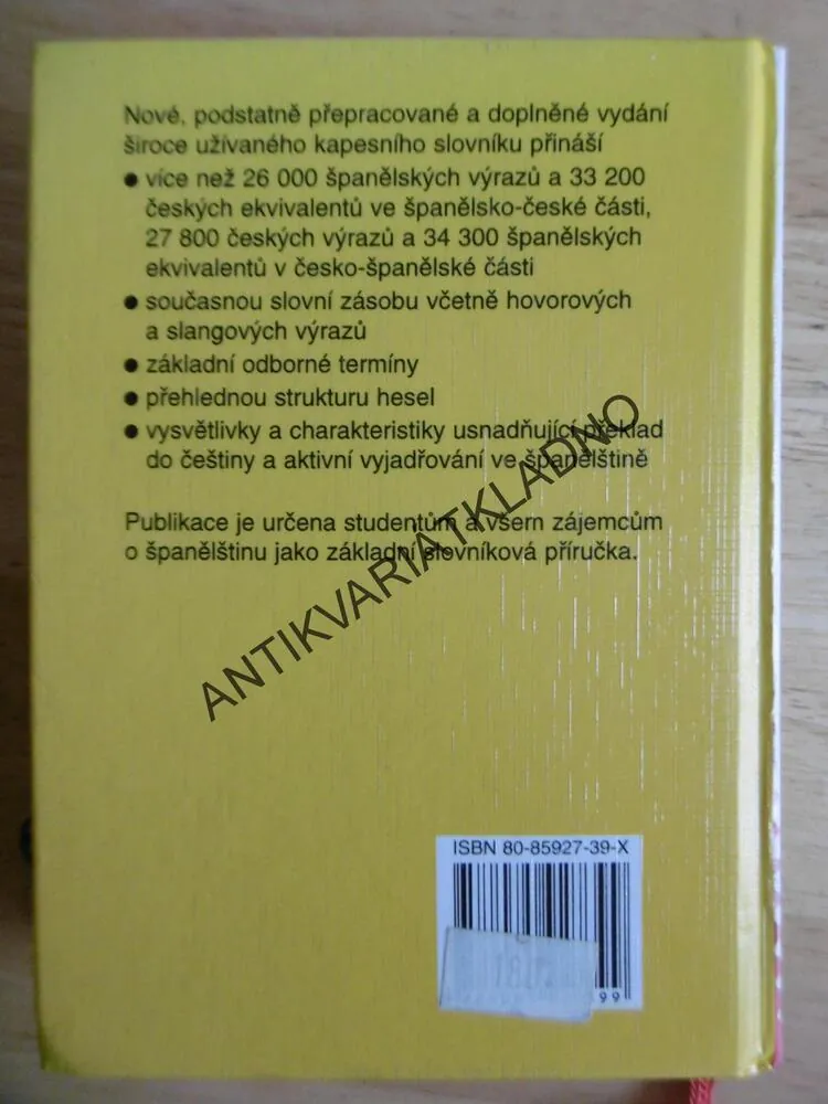 ŠPANĚLŠTINA, ČEŠTINA, PRAKTICKÝ SLOVNÍK S NOVÝMI VÝRAZY, PROKOPOVÁ, **an