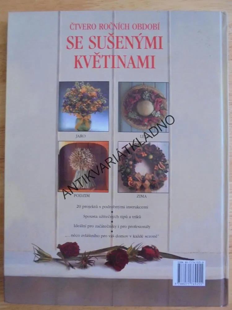 4 ROČNÍ OBDOBÍ SE SUŠENÝMI KVĚTINAMI, ARANŽOVÁNÍ