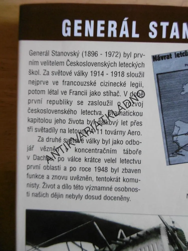 GENERÁL STANOVSKÝ, LETEC A GENTLEMAN, OTTO JANKA