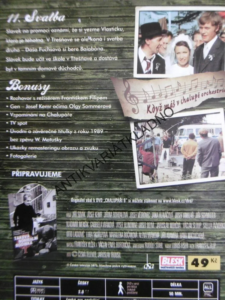 CHALUPÁŘI, 1-6, DVD FILM SERIÁL
