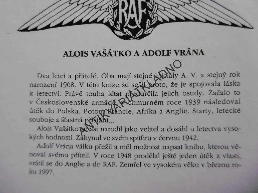 LETEC ALOIS VAŠÁTKO, ADOLF VRÁNA