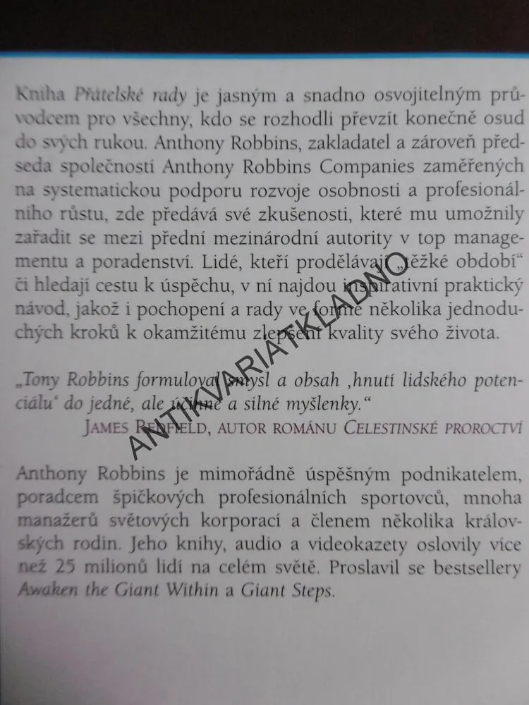 PŘÁTELSKÉ RADY, ANTHONY ROBBINS