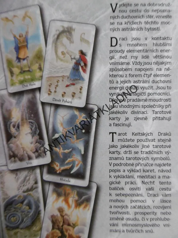 TAROT KELTSKÝCH DRAKŮ, CONWAY, LISA HUNT, KNIHA + KARTY V KRABICI