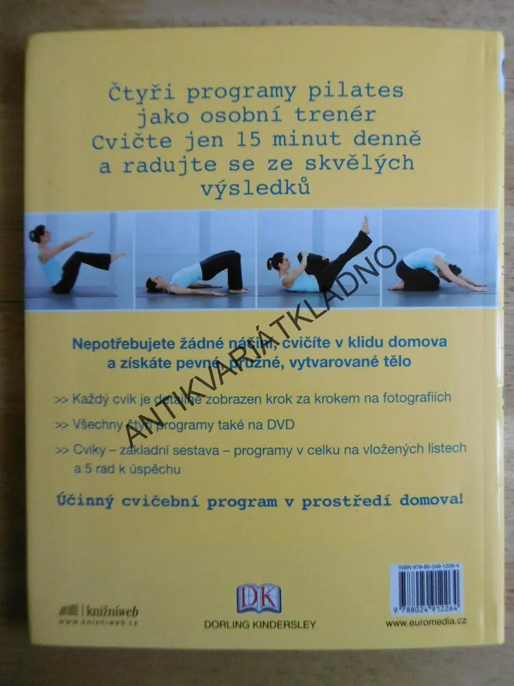 PILATES 15 MINUT DENNĚ, CVIKY PRO VŠECHNY ÚROVNĚ ZDATNOSTI, SPORT,CVIČENÍ+ DVD