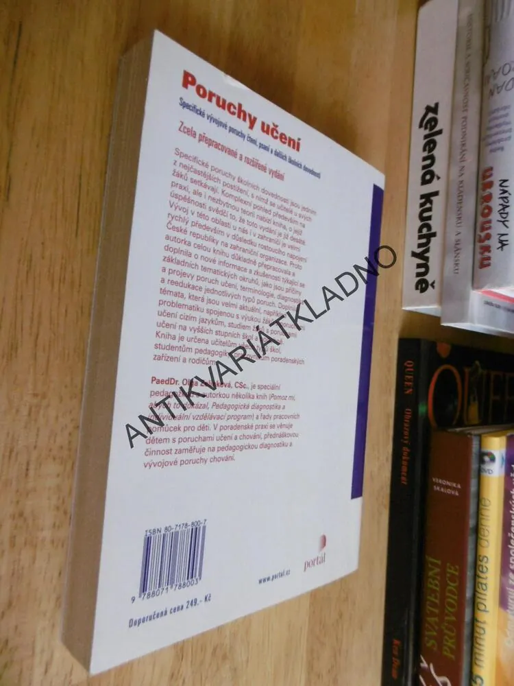 PORUCHY UČENÍ, OLGA ZELINKOVÁ, DYSLEXIE, DYSGRAFIE, DYSORTOGRAFIE, DYSKALKULIE, DYSPRAXIE, ADHD