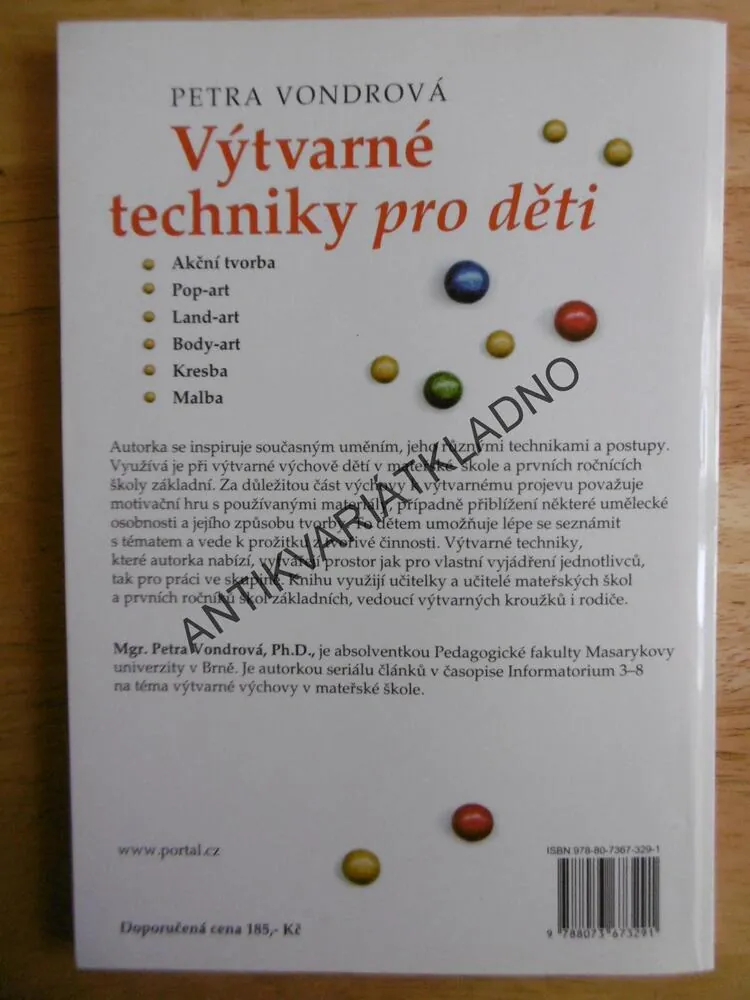 VÝTVARNÉ TECHNIKY PRO DĚTI, OD 4-9 LET, VONDROVÁ,