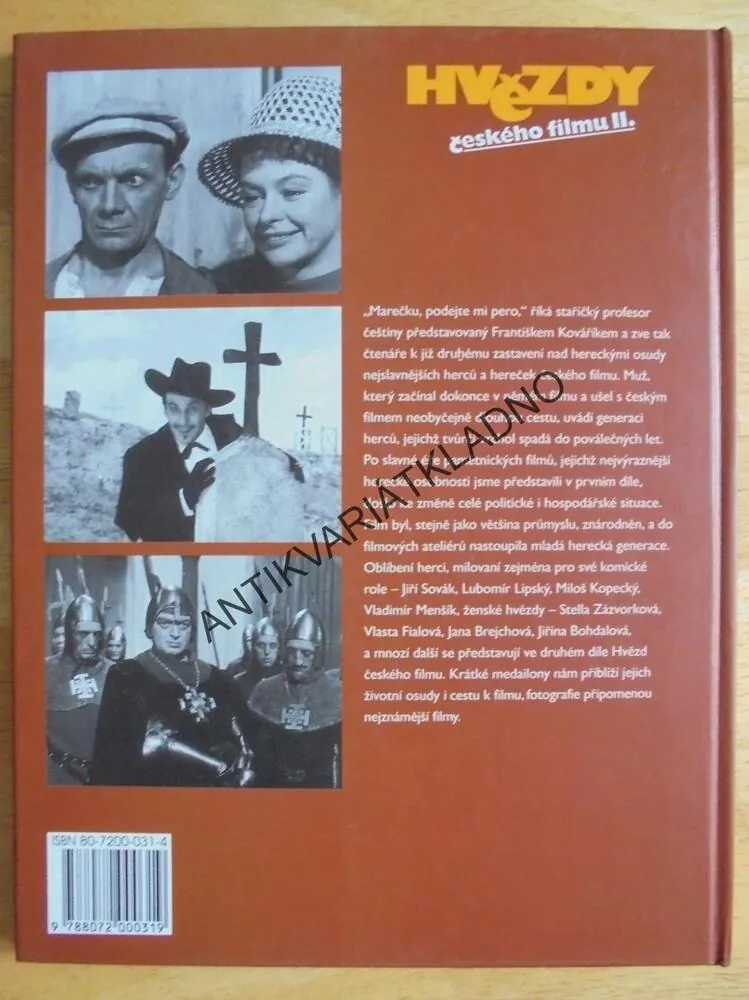 HVĚZDY ČESKÉHO FILMU 2., ČÁSLAVSKÝ,MENŠÍK AJ, **an