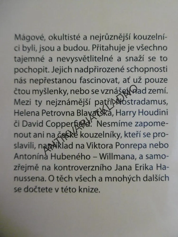 SLAVNÍ MÁGOVÉ, OKULTISTÉ A KOUZELNÍCI, OD NOSTRADAMA PO COPPERFIELDA, VLADIMÍR LIŠKA, **an