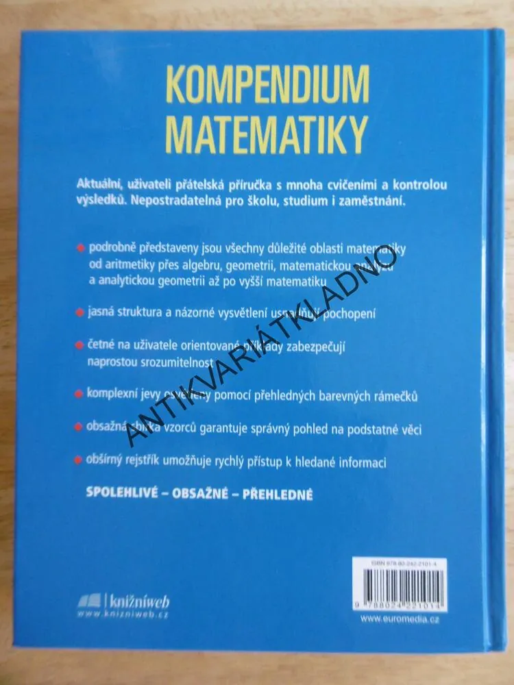 KOMPENDIUM MATEMATIKY, VZORCE A PRAVIDLA, PŘÍKLADY, ŘEŠENÍ, 