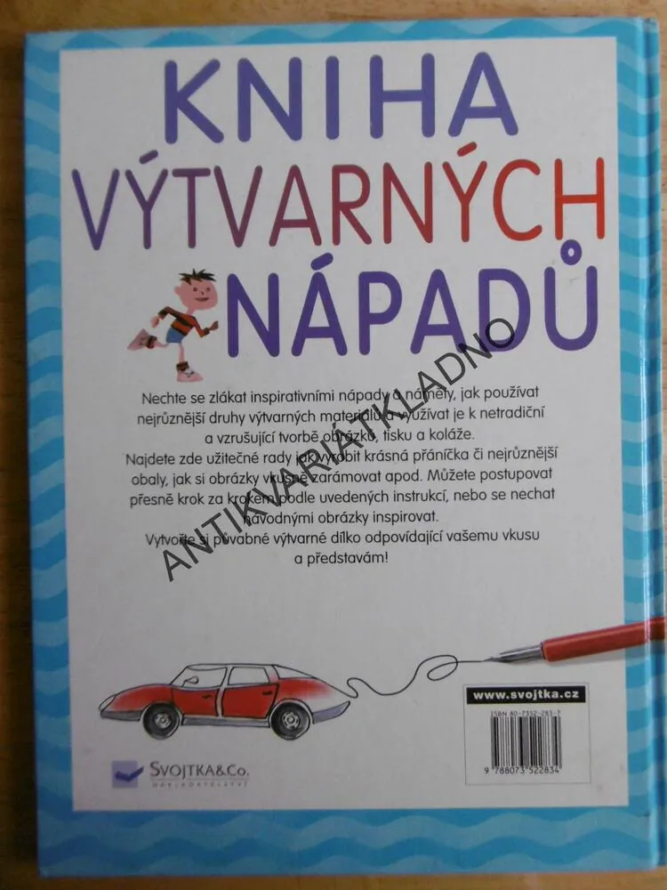 KNIHA VÝTVARNÝCH NÁPADŮ, PERA, PASTELY, PAPÍR, ŠITÍ, KOLÁŽE, PEROKRESBY, **an
