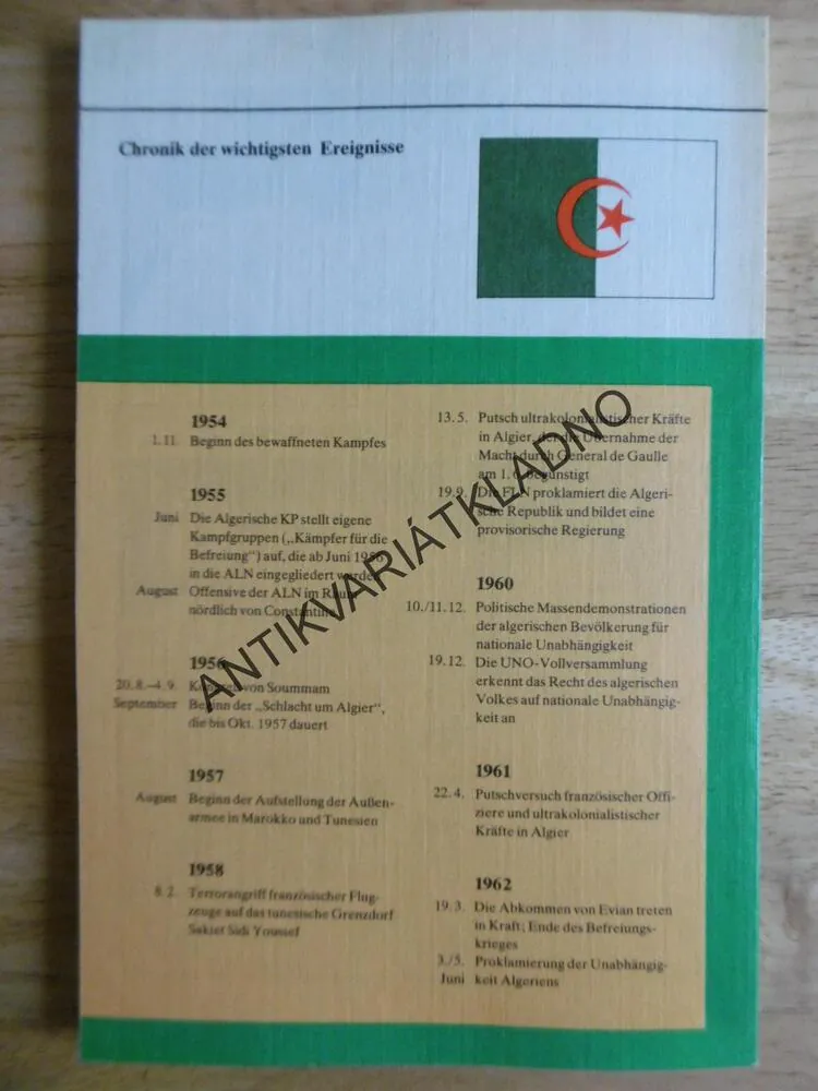ALGERIEN, NATIONALER BEFREIUNGSKRIEG, NIMSCHOWSKI, NĚMECKY, **an