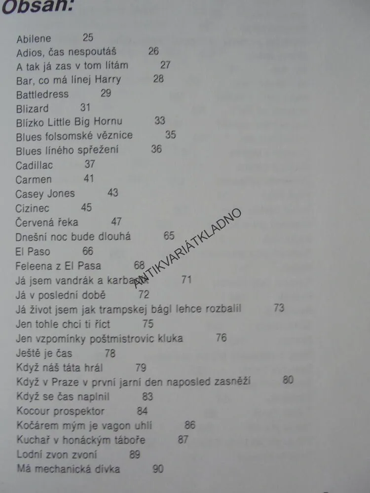 ZPĚVNÍK HONZY VYČÍTALA, JAN VYČÍTAL, AKORDY, TEXT, **an