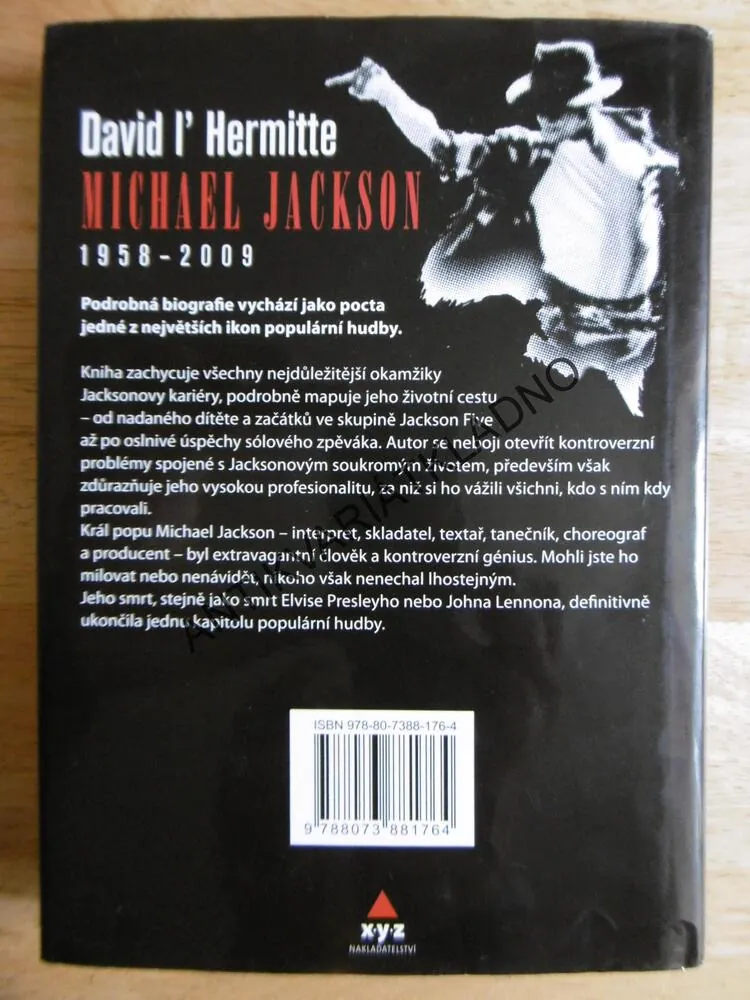 MICHAEL JACKSON, DAVID L´HERMITTE, KRÁL POPU 1958-2009, ZPĚVÁK, **an