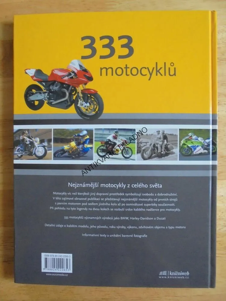333 MOTOCYKLŮ, MOTOCYKL BMW,HONDA, JAWA, YAMAHA AJ.