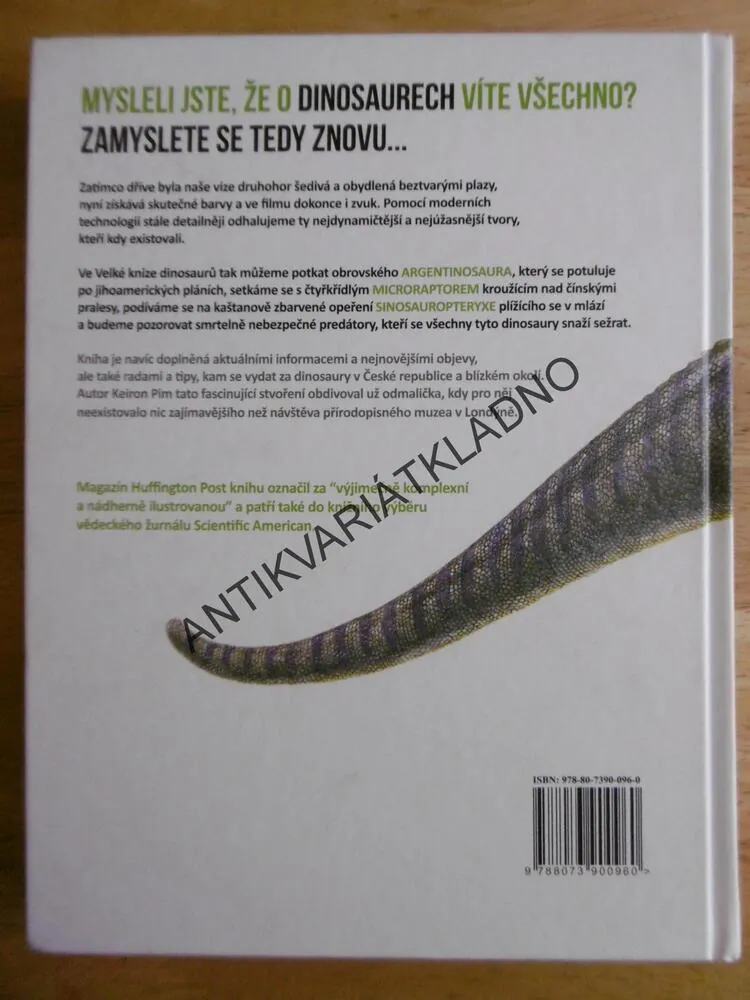 VELKÁ KNIHA DINOSAURŮ, KEIRON PIM, DINOSAUŘI,FABIO PASTORI,2015, **an