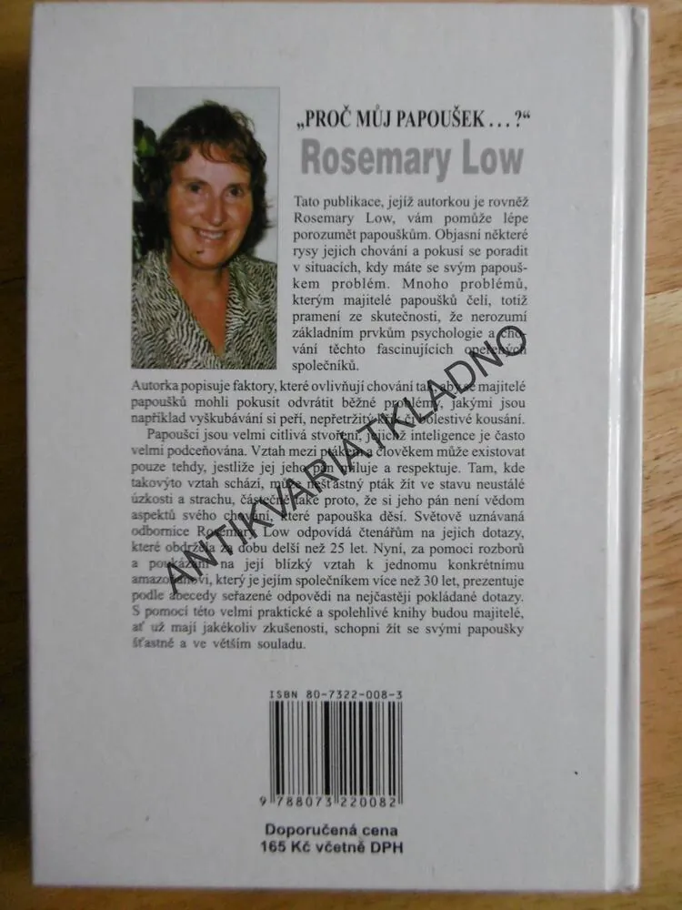 PROČ MŮJ PAPOUŠEK...? ROSEMARY LOW, 