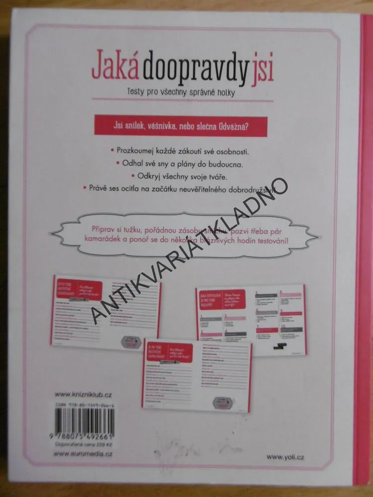 JAKÁ DOOPRAVDY JSI, TESTY PRO VŠECHNY SPRÁVNÉ HOLKY,JOUHANNEAUOVÁ, VOYELLEOVÁ, 2017, **an