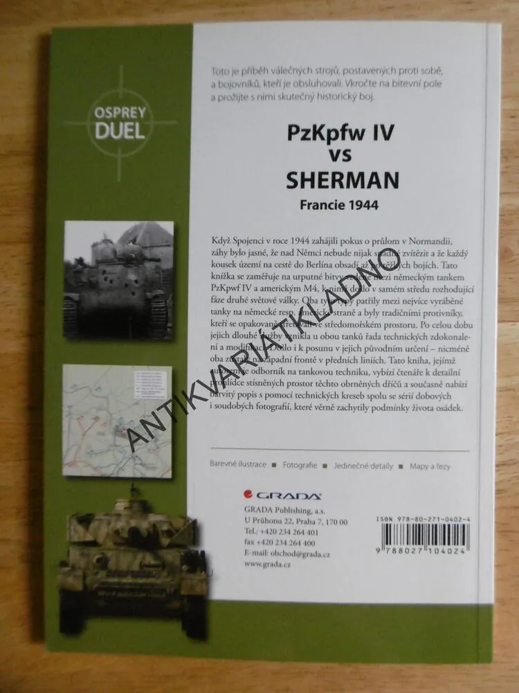 PZKPFW IV VS SHERMAN FRANCIE 1944, ZALOGA